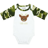 Pavilion Izzy & Owie Infant Woodland Camo Deer Long-Sleeve Bodysuit