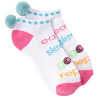 K. Bell Women's Eat Sleep Golf Ankle Sock