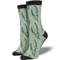 Socksmith Design Women's Bamboo Lovely Lavender Crew Sock