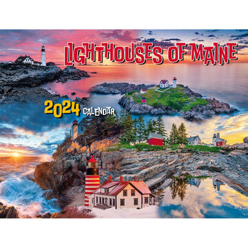 Maine Scene Lighthouses of Maine 2024 Wall Calendar