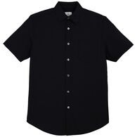 Burnside Men's Solid Perforated Woven Poly Short-Sleeve Shirt - Special Purchase