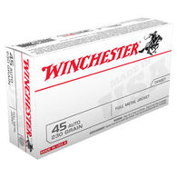 Winchester USA 45 Automatic 230 Grain FMJ Handgun Ammo (50)