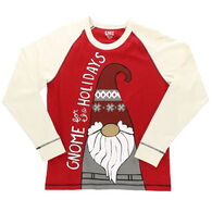 Lazy One Women's Gnome for the Holidays Regular Fit Long-Sleeve PJ Shirt