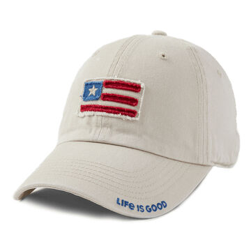 Life is Good Womens American Flag Tattered Chill Cap