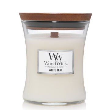 Yankee Candle WoodWick Medium Hourglass Candle - White Teak