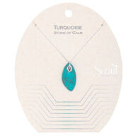 Scout Curated Wears Women's Organic Stone Necklace Turquoise/Silver - Stone of Calm