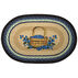 Capitol Earth Blueberry Basket Oval Patch Braided Rug