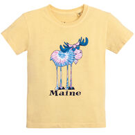 Lakeshirts Toddler Blue 84 Holler Back Tie-Dye Moose Short-Sleeve T-Shirt