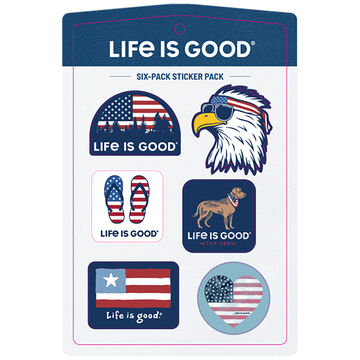 Life is Good Americana Six-Pack Sticker Pack