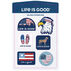 Life is Good Americana Six-Pack Sticker Pack
