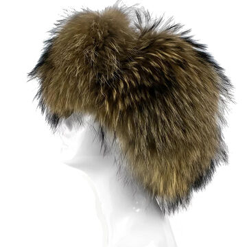 Mitchies Matchings Womens Raccoon Fur Trooper Hat