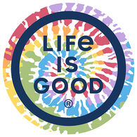 Life is Good Tie Dye Coin 4" Circle Sticker