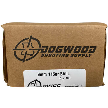 Dogwood Shooting Supply 9mm 115 Grain FMJ Handgun Ammo (100)