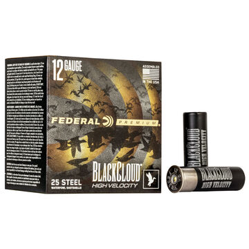Federal Premium Black Cloud FS Steel High Velocity 12 GA 3 1-1/8 oz. #4 Shotshell Ammo (25)
