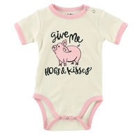 Lazy One Infant Hogs & Kisses Pig Creeper Short-Sleeve Onesie