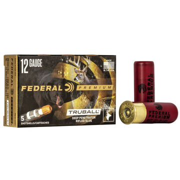 Federal Premium TruBall 12 GA 2-3/4 1 oz. Deep Penetrator Rifled Slug Ammo (5)