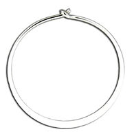 Mark Steel Jewelry Women's 24mm Sterling Silver Thin Wire Flat Hoop Earring