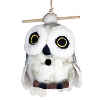 Wild Woolies Snowy Owl Hand-Felted Birdhouse