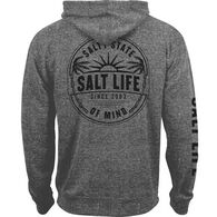 Salt Life Men's Sunrise Palms Zip Front Fleece Hoodie