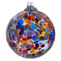 Kitras Holiday Calico Brights Glass Orb