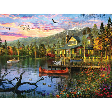 White Mountain Jigsaw Puzzle - Sunset Cabin