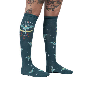 Sock It To Me Womens Mystic Moth Knee High Sock