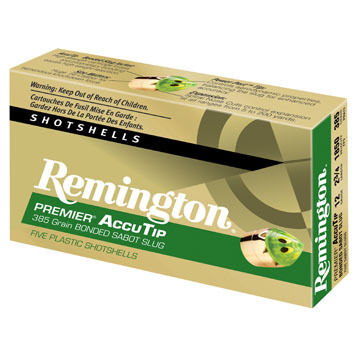 Remington Premier AccuTip 12 GA 2-3/4 385 Grain Bonded Sabot Slug Ammo (5)