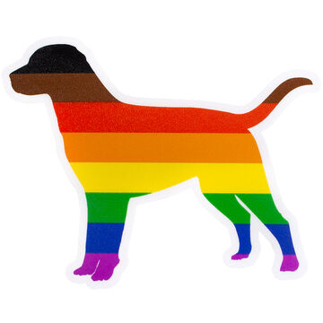 Sticker Cabana Philly Pride Flag Dog Sticker