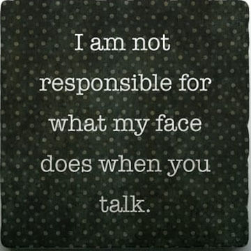 Paisley & Parsley Designs I Am Not Responsible With Face Marble Tile Coaster