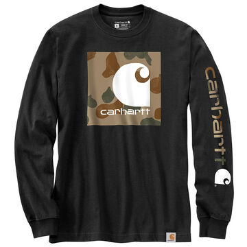 Carhartt Mens Relaxed Fit Heavyweight Camo C Graphic Long-Sleeve T-Shirt