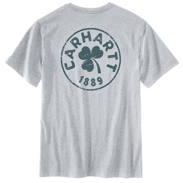 Carhartt Mens Relaxed Fit Heavyweight Shamrock Graphic Pocket Short-Sleeve T-Shirt