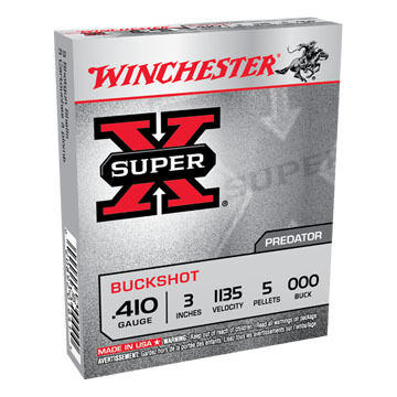 Winchester Super-X 410 GA 3 5 Pellet #000 Buckshot Ammo (5)