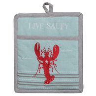 Kay Dee Designs Live Salty Lobster Embroidered Pocket Mitt