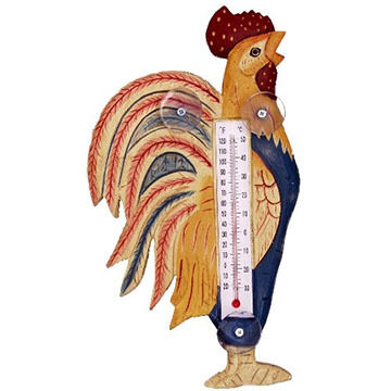 Bobbo Country Rooster Window Thermometer