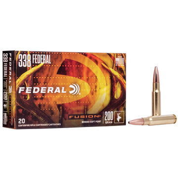 Federal Fusion 338 Federal 200 Grain Fusion Soft Point Rifle Ammo (20)