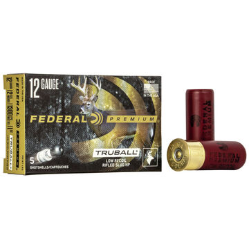Federal Premium TruBall 12 GA 2-3/4 1 oz. Low Recoil Rifled Slug HP Ammo (5)