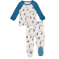 Magnetic Me Infant Stud Puffin Organic Cotton Magnetic Twotie Long-Sleeve Pajama Set, 2-Piece
