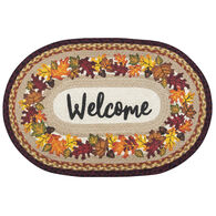 Capitol Earth Autumn Welcome Oval Patch Braided Rug