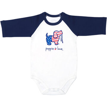 Puppie Love Infant USA Long-Sleeve Onsie