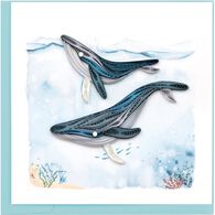 Quilling Card Humpback Whales Greeting Card