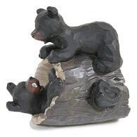 Slifka Sales Co Bears in Tree Trunk Figurine