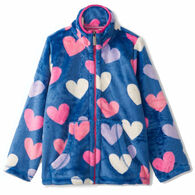 Hatley Girl's Fun Hearts Fleece Jacket