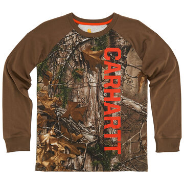 Carhartt Boys Carhartt Raglan Camo Long-Sleeve T-Shirt