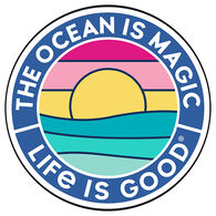 Life is Good The Ocean Is Magic 4" Coin Magnet