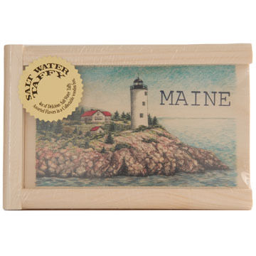 Maine Line Products Large Taffy Box - Lighthouse Scene