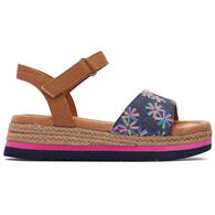 TOMS Youth Diana Floral Embroidered Sandal