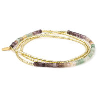 Scout Curated Wears Women's Ombre Stone Wrap - Twilight/Gold Bracelet/Anklet