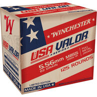 Winchester USA VALOR 5.56 / M855 62 Grain FMJ Green Tip Rifle Ammo (125) - Limited Edition