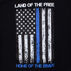 Pacific Art Mens Big & Tall Land of the Free Police Flag Short-Sleeve T-Shirt