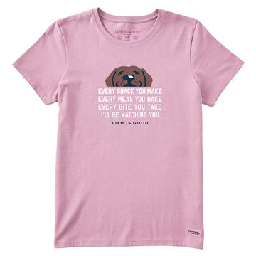Life is Good Womens Ill Be Watching You Chocolate Lab Crusher Short-Sleeve Shirt